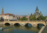 France,_Moselle,_Metz, Moyen Pont et Temple Neuf (1)